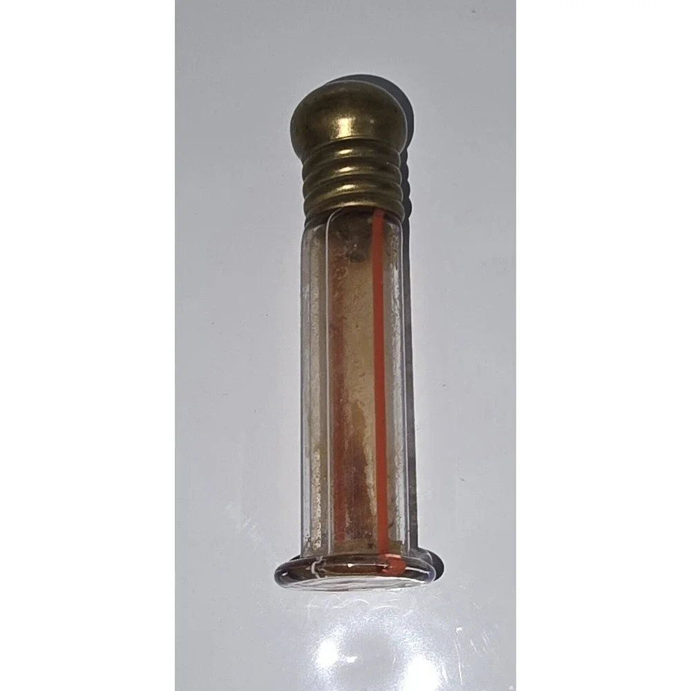 ANTIQUE HAND BLOWN SCENT BOTTLE BLUE & RED STRIPED GLASS GERMAN - Picture 3 of 5